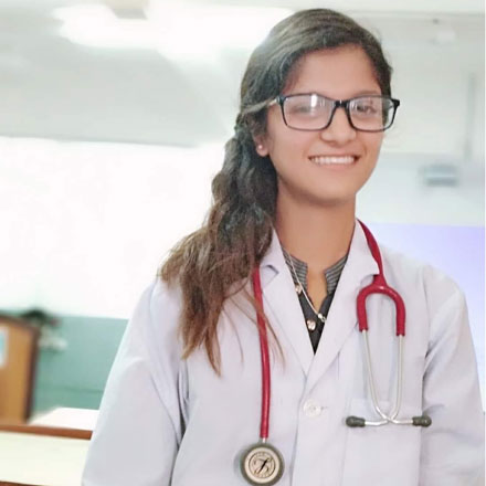 Dr. Sonu Adhikari - Treasurer Dr. Sonu Adhikari - Treasurer in white labcoat